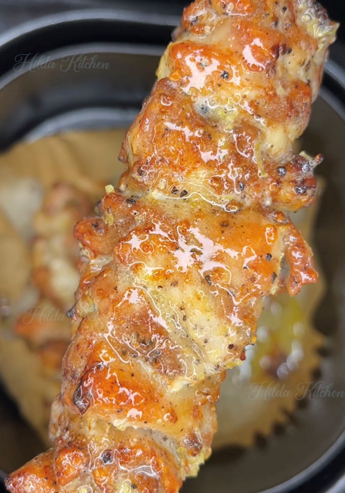 Lemon Pepper Chicken Skewers Air Fryer Recipe