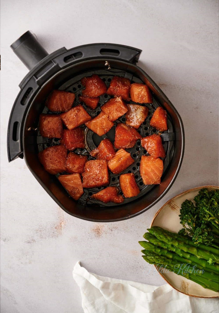 air fryer salmon bites