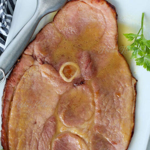 Air Fryer Ham Steak