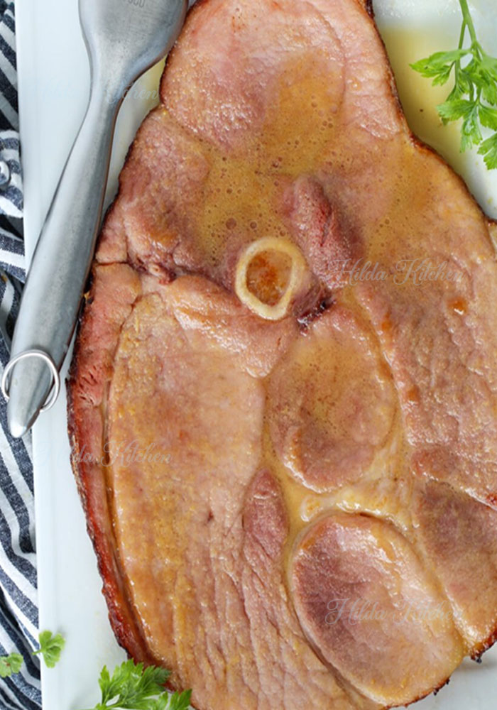 Air Fryer Ham Steak